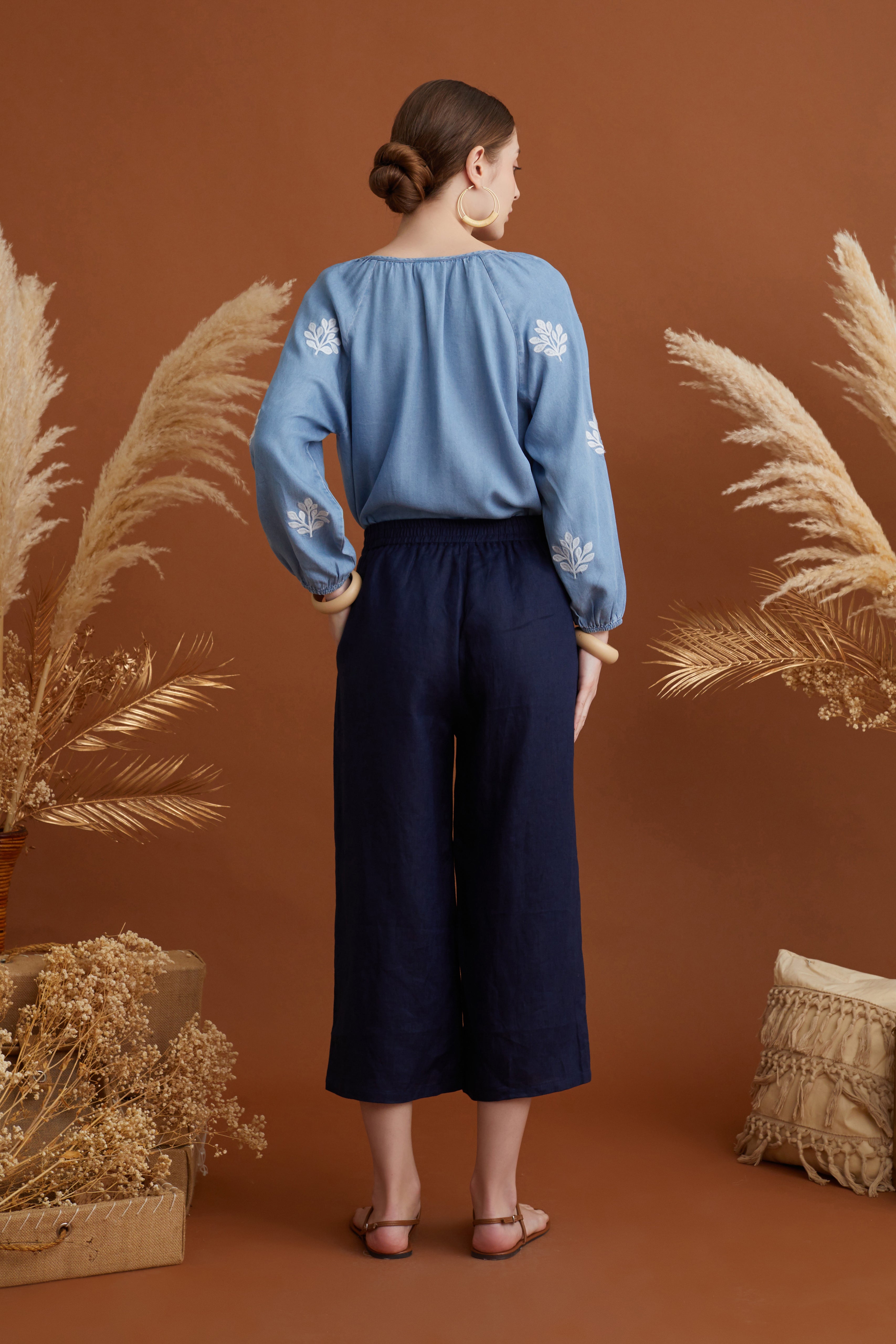 UNNA WIDE LEG TROUSERS