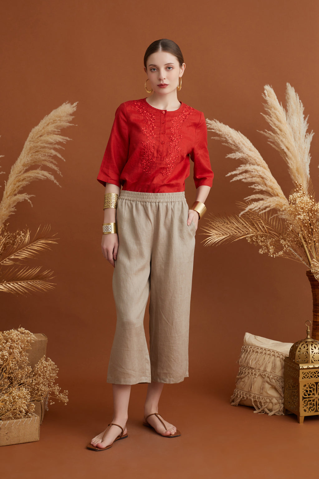 UNNA WIDE LEG TROUSERS