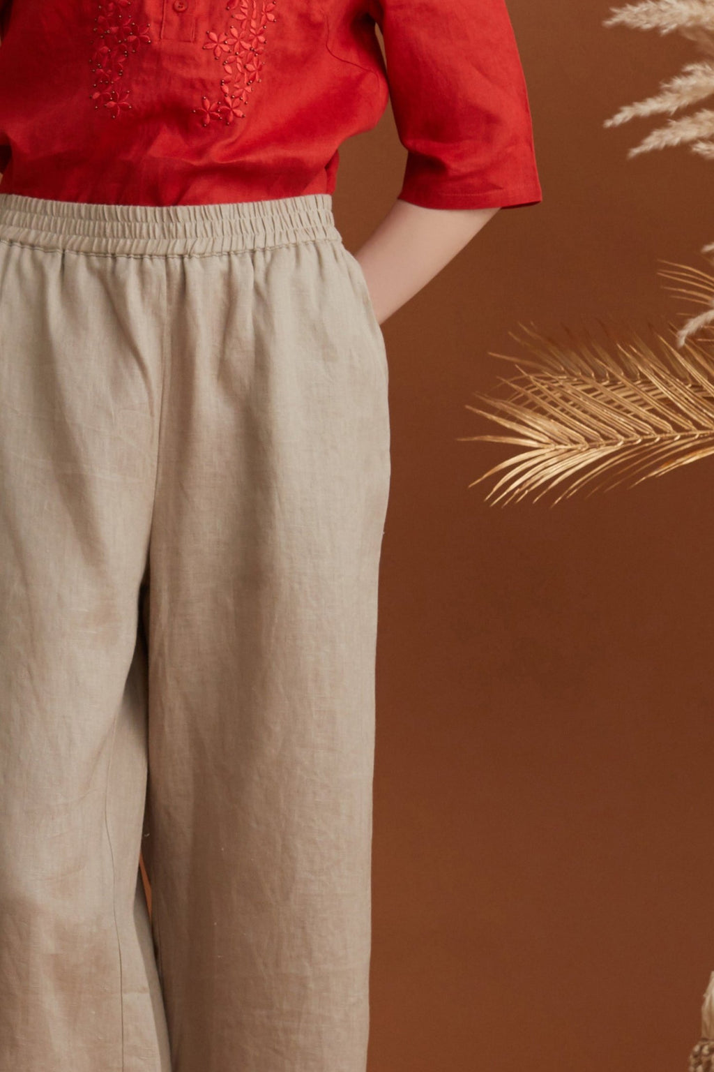 UNNA WIDE LEG TROUSERS