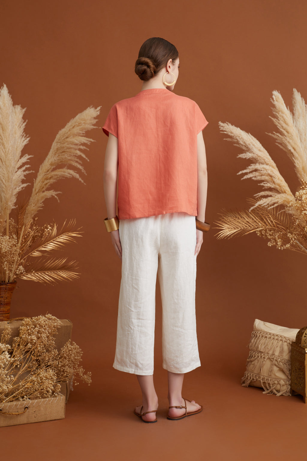 SHYLA MANDARIN COLLAR BLOUSE