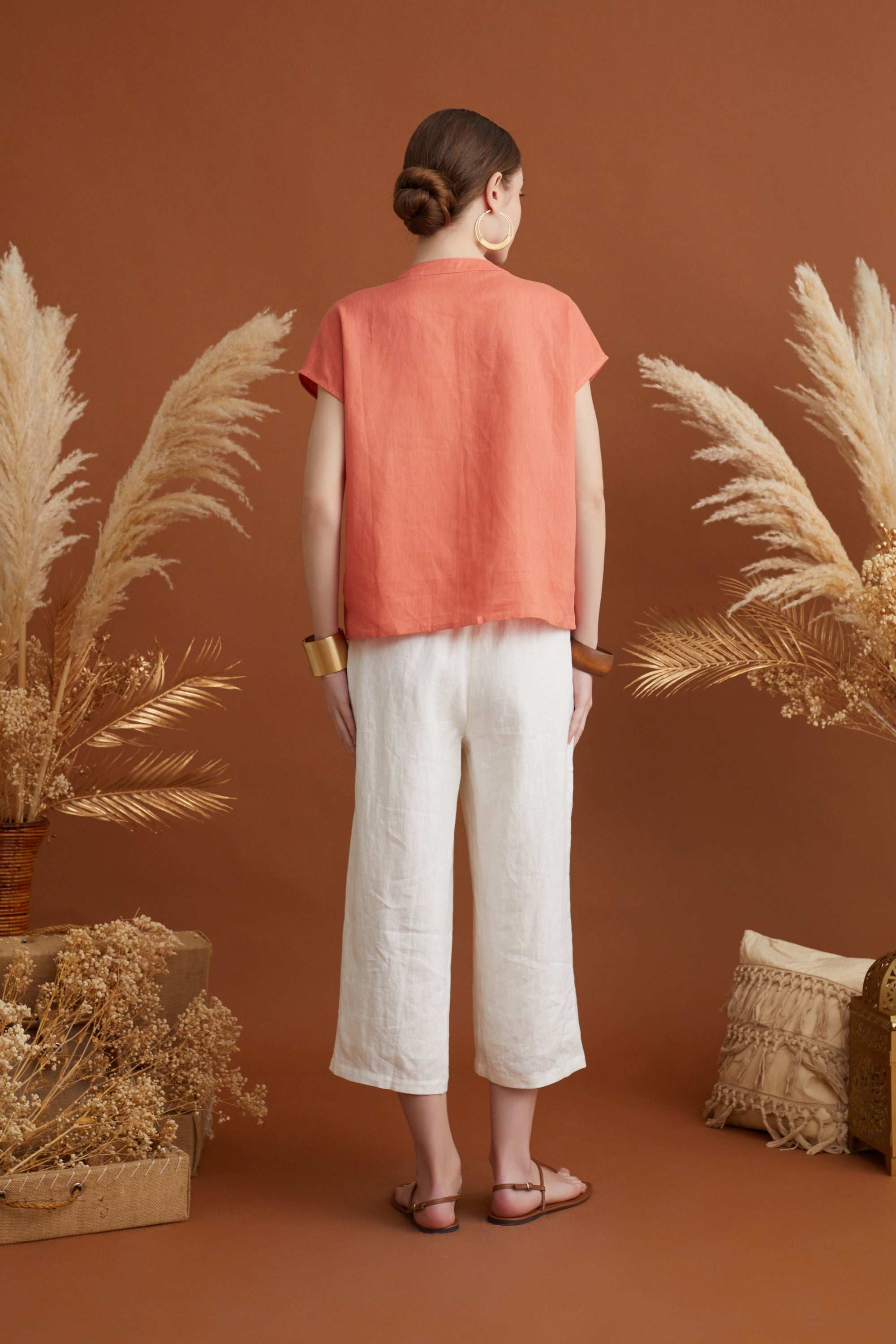 SHYLA MANDARIN COLLAR BLOUSE