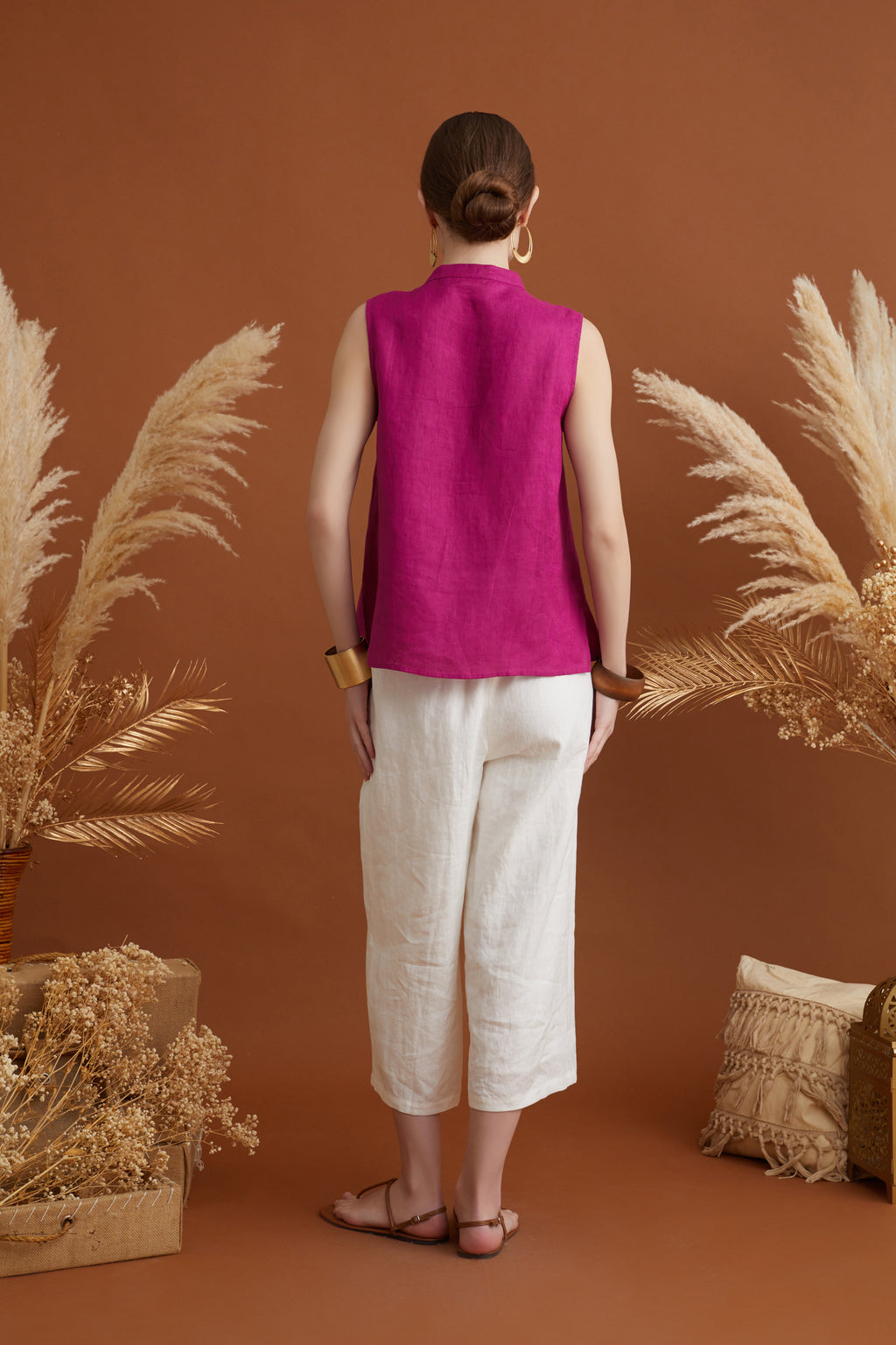 JULIE MANDARIN COLLAR TOP