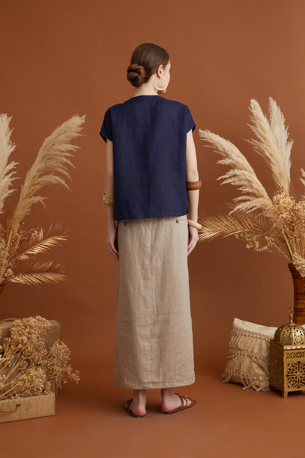 SHYLA MANDARIN COLLAR BLOUSE