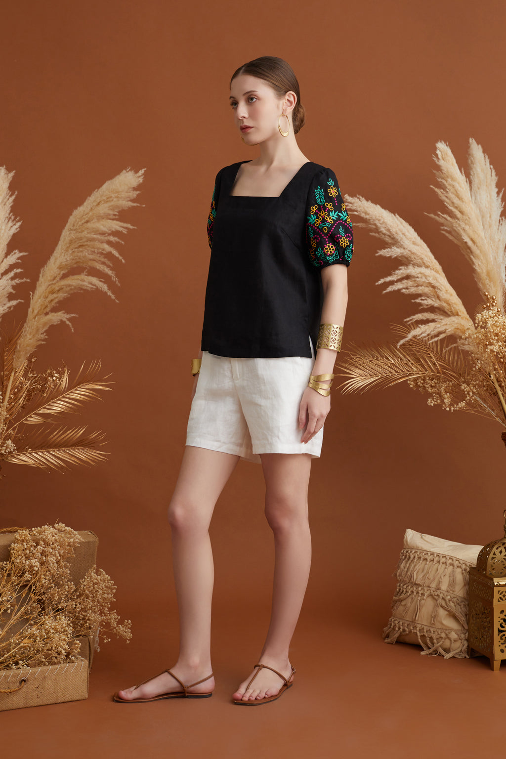 UYUNA SUMMER EMBROIDERY BLOUSE