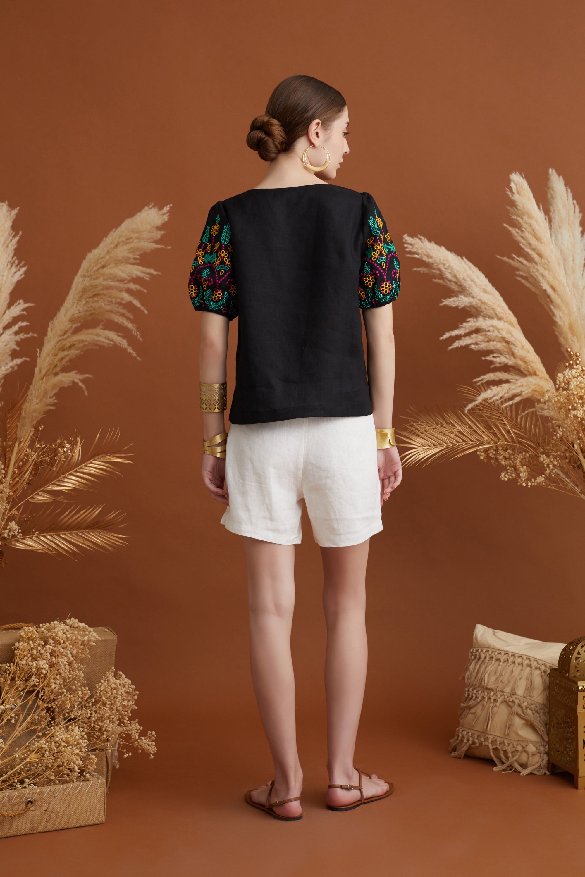 UYUNA SUMMER EMBROIDERY BLOUSE