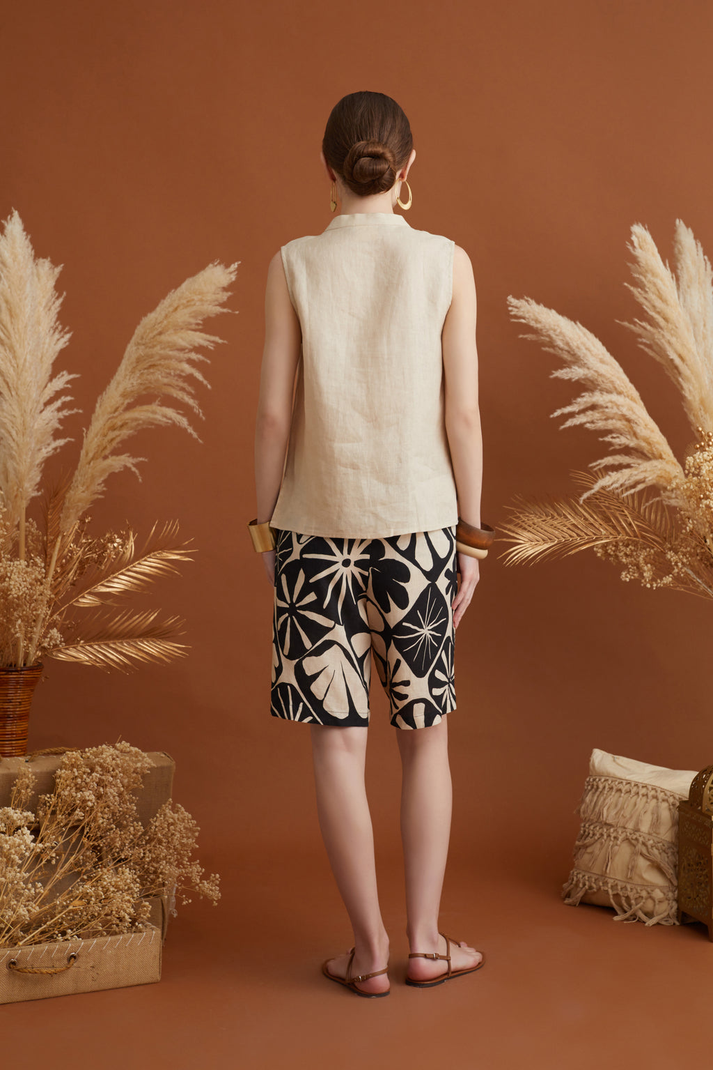 JULIE MANDARIN COLLAR TOP