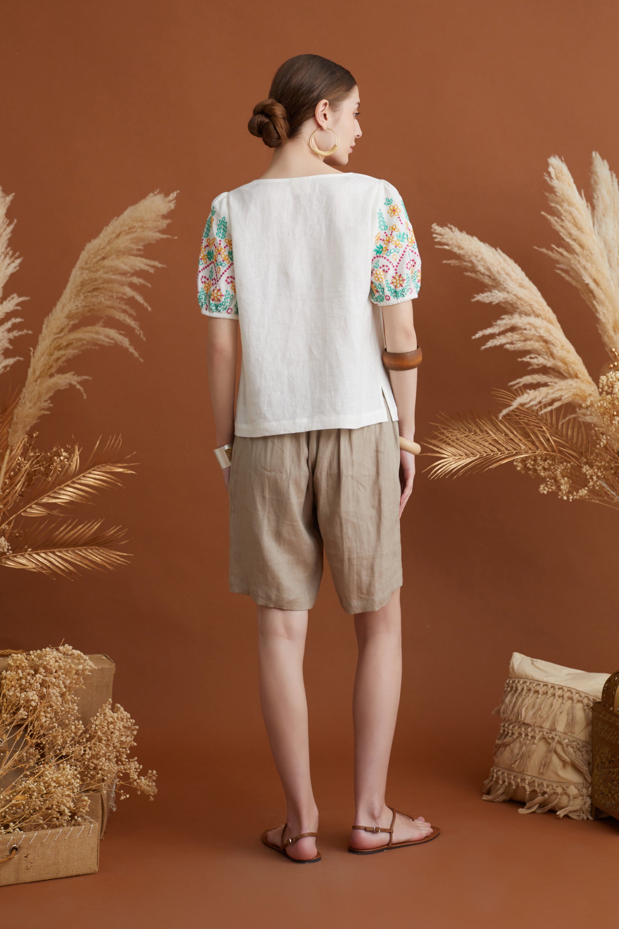 UYUNA SUMMER EMBROIDERY BLOUSE