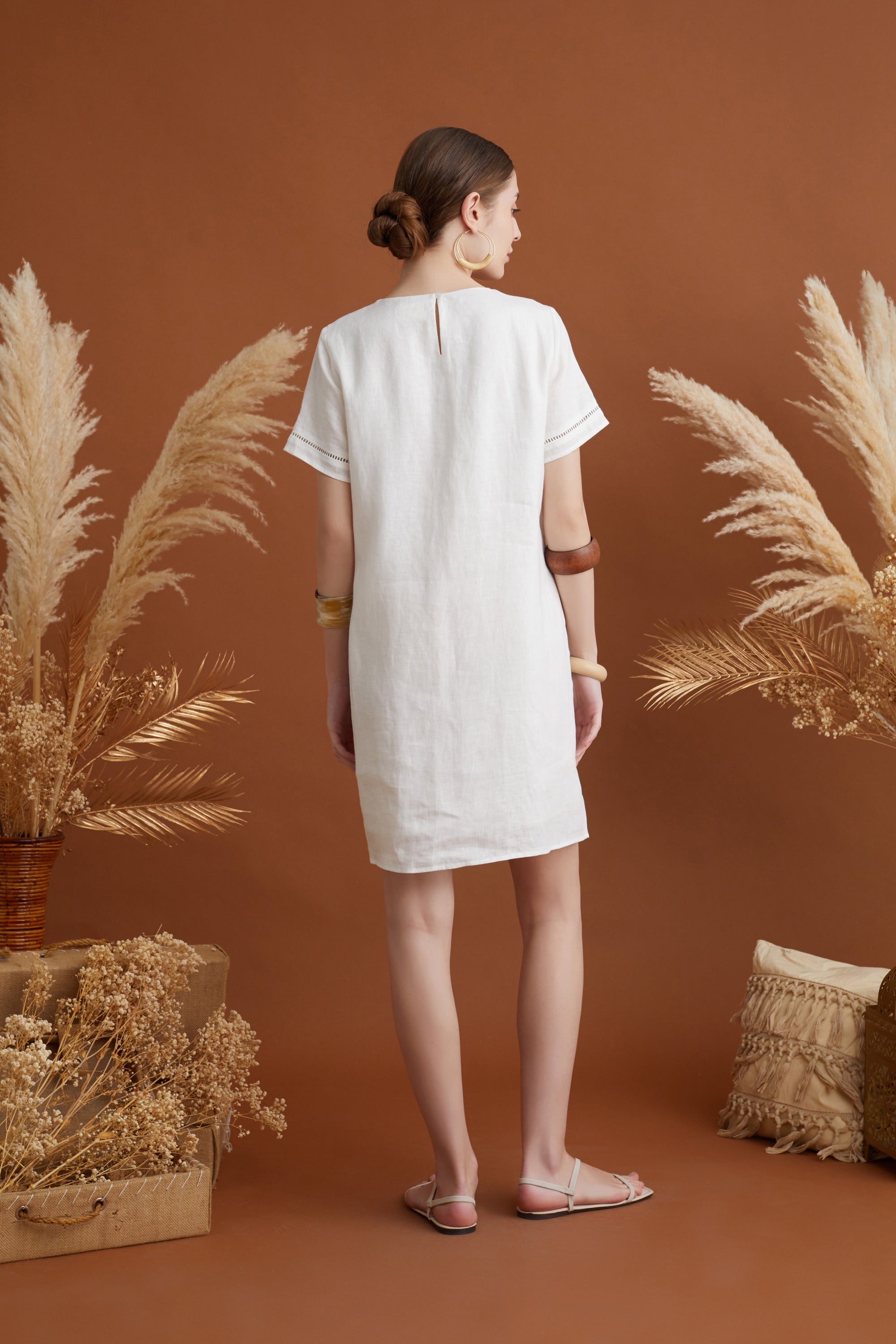 VERA COLOURED EMBROIDERY DRESS