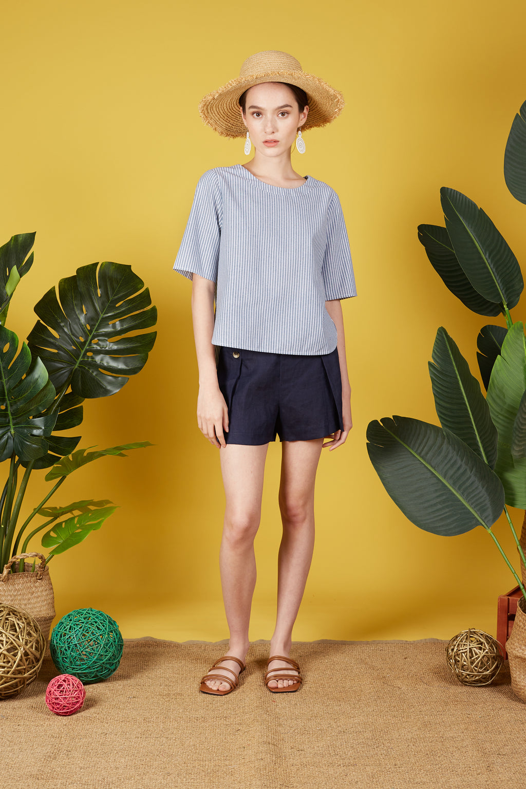 Maia Blouse with Stripes