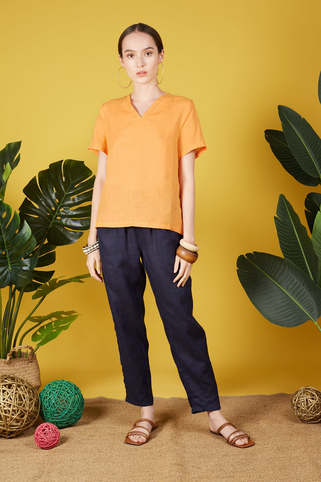 Lorissa Essential V Neck Blouse