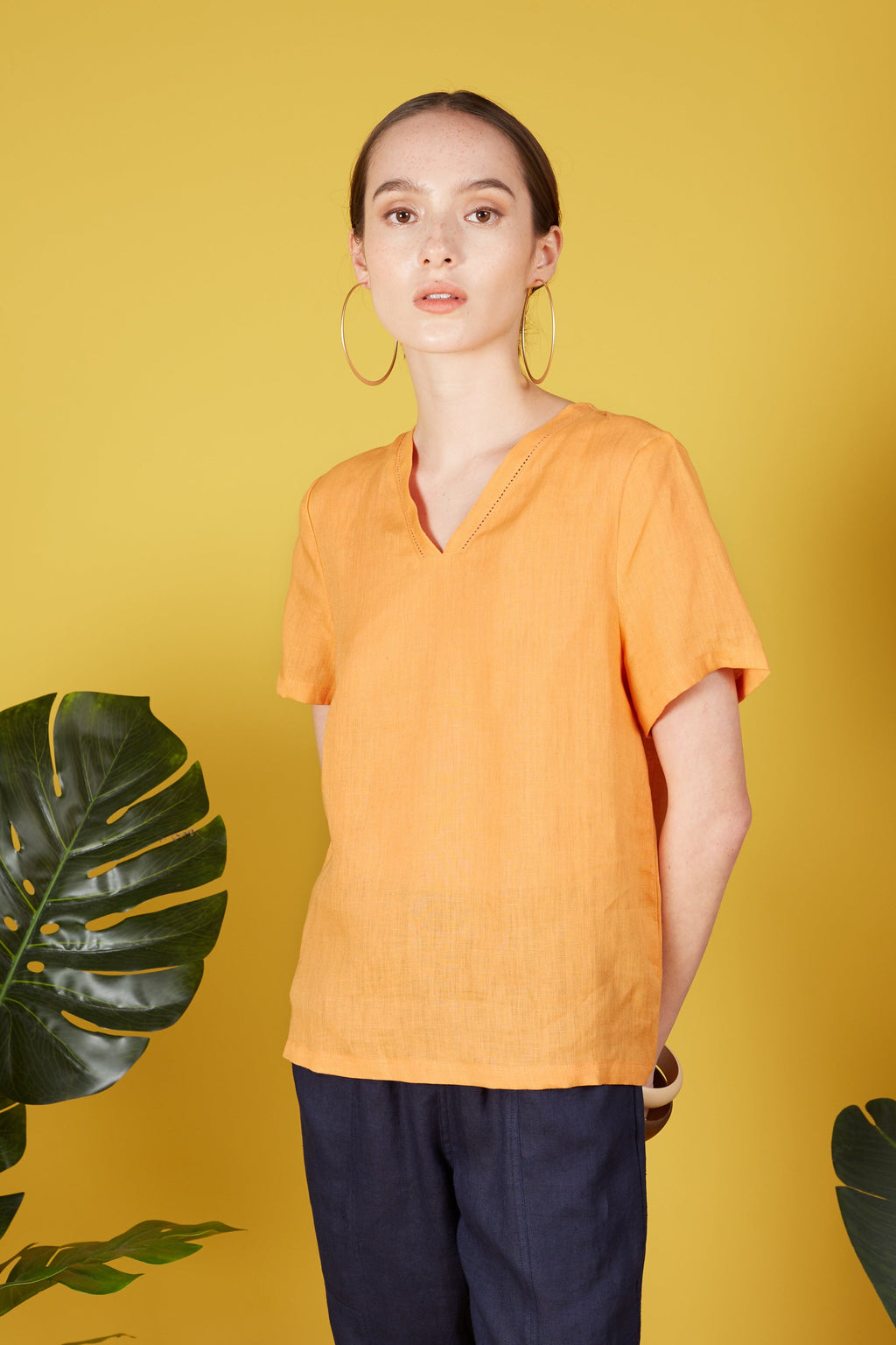 Lorissa Essential V Neck Blouse