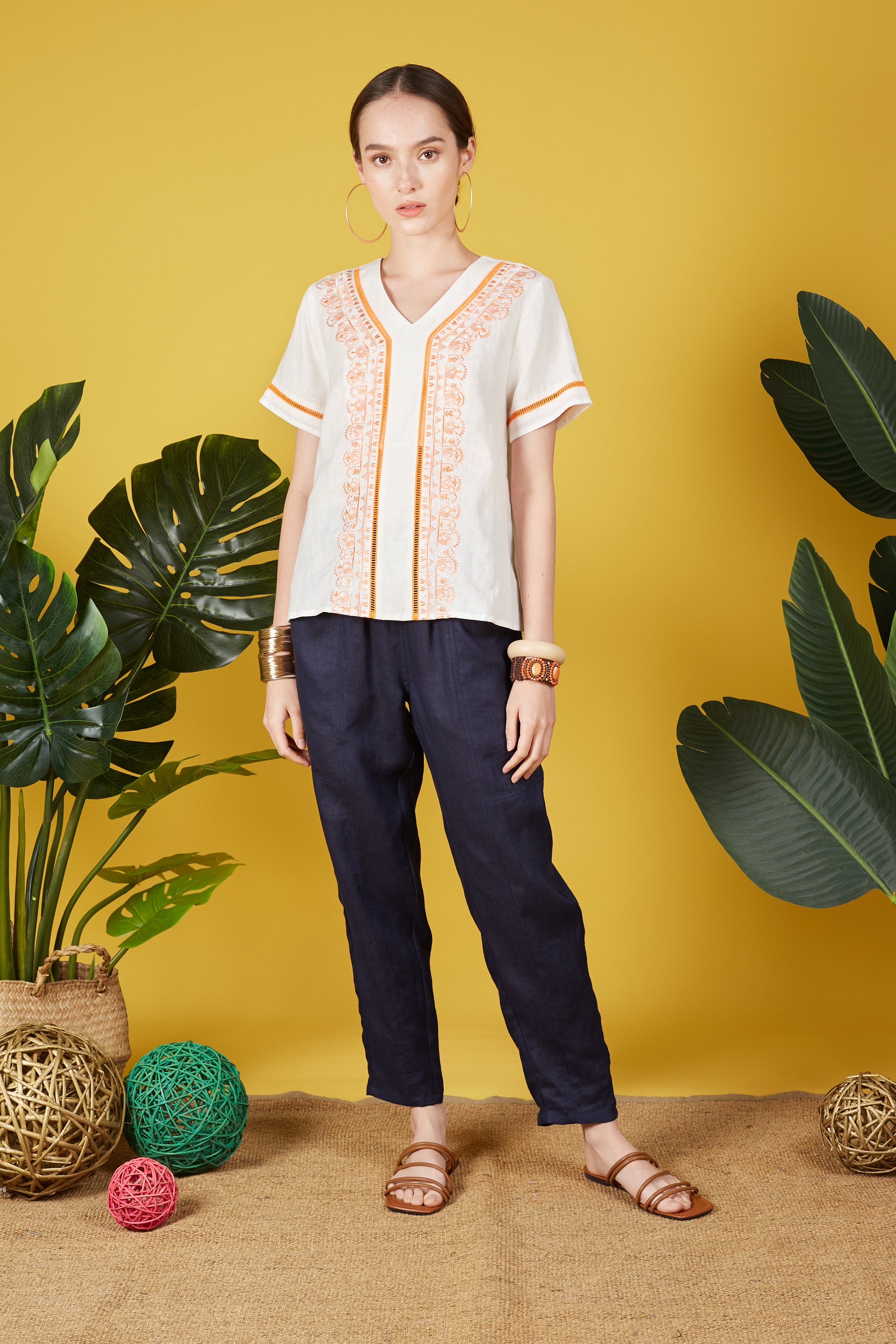 Ellie Embroidery Top
