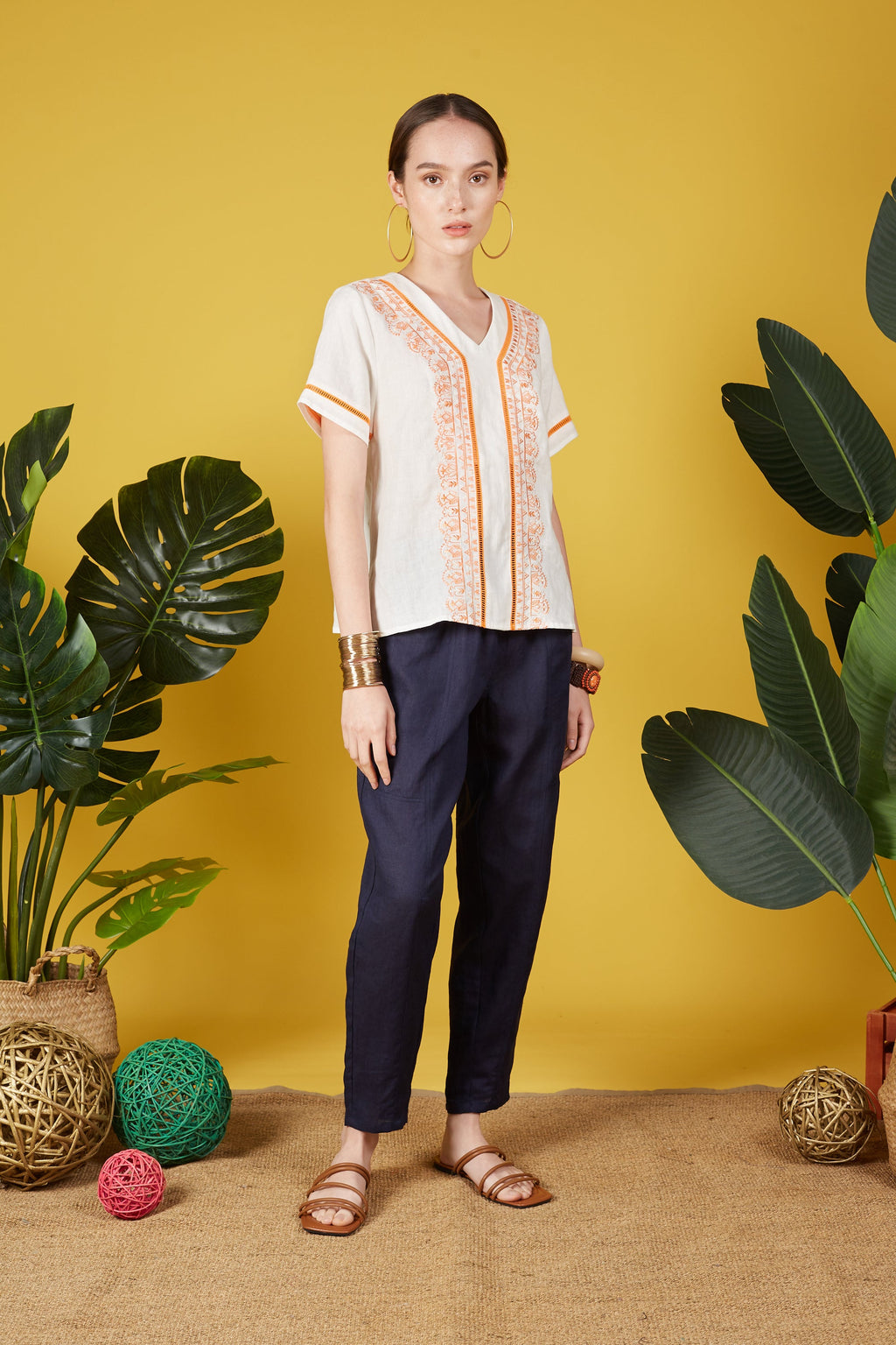 Ellie Embroidery Top