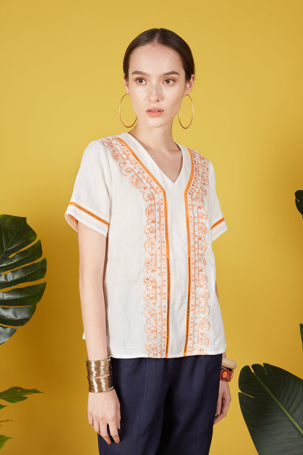 Ellie Embroidery Top