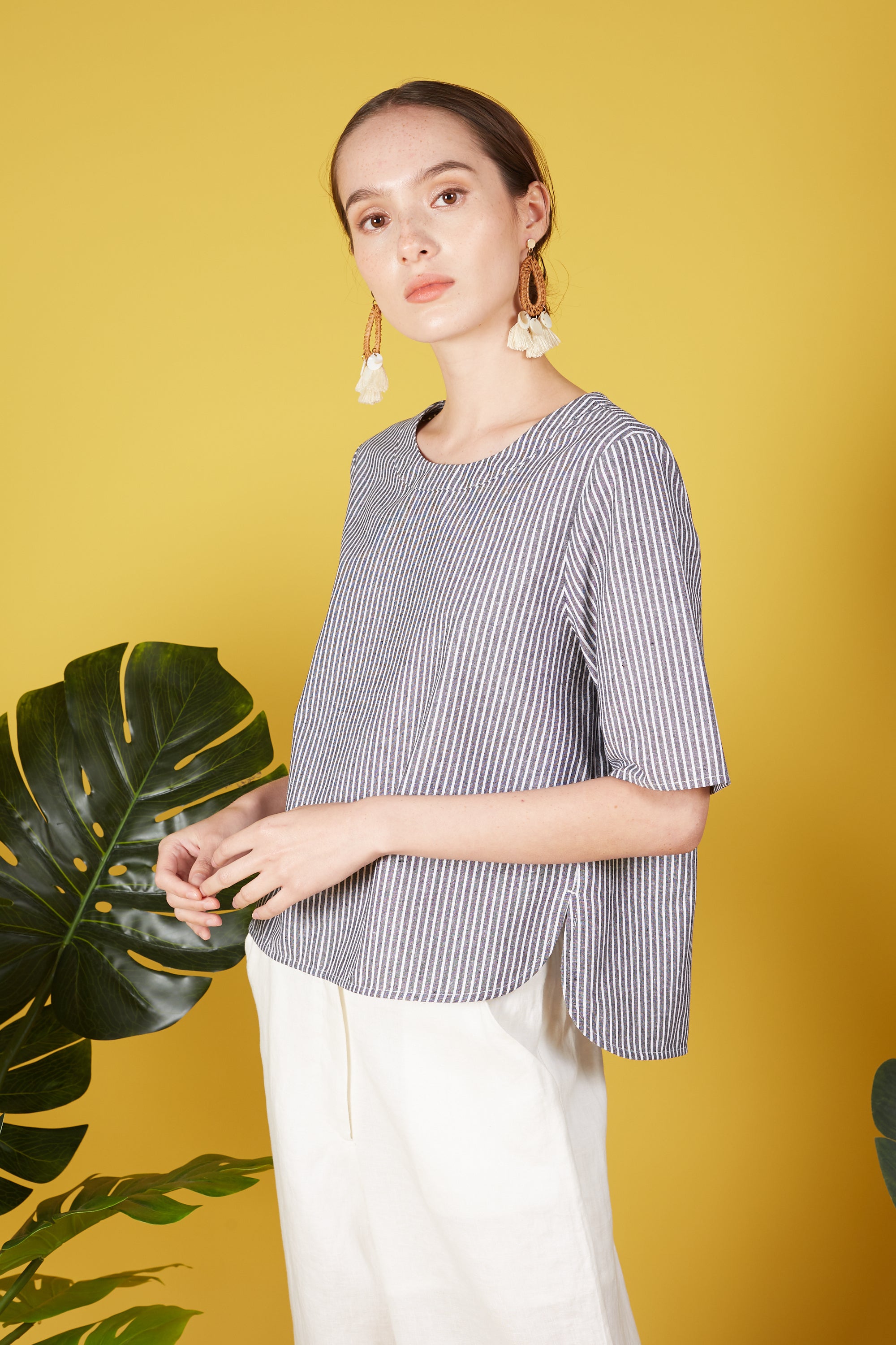 Maia Blouse with Stripes