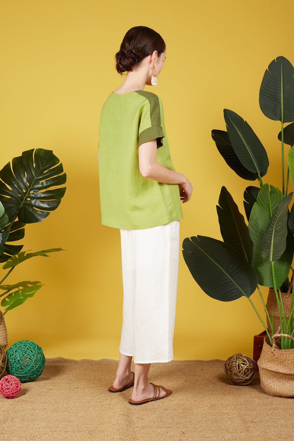 Eliana Boxy Linen Blouse