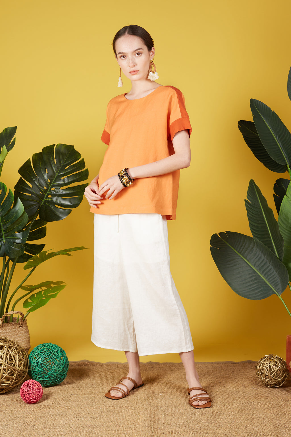 Eliana Boxy Linen Blouse