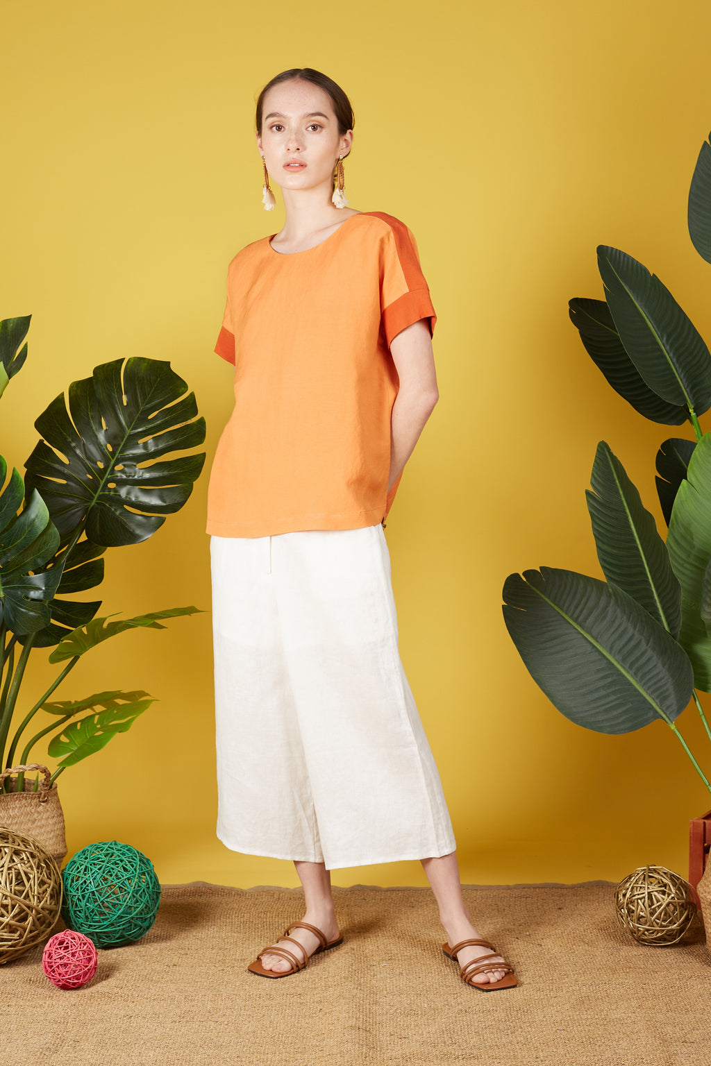 Eliana Boxy Linen Blouse