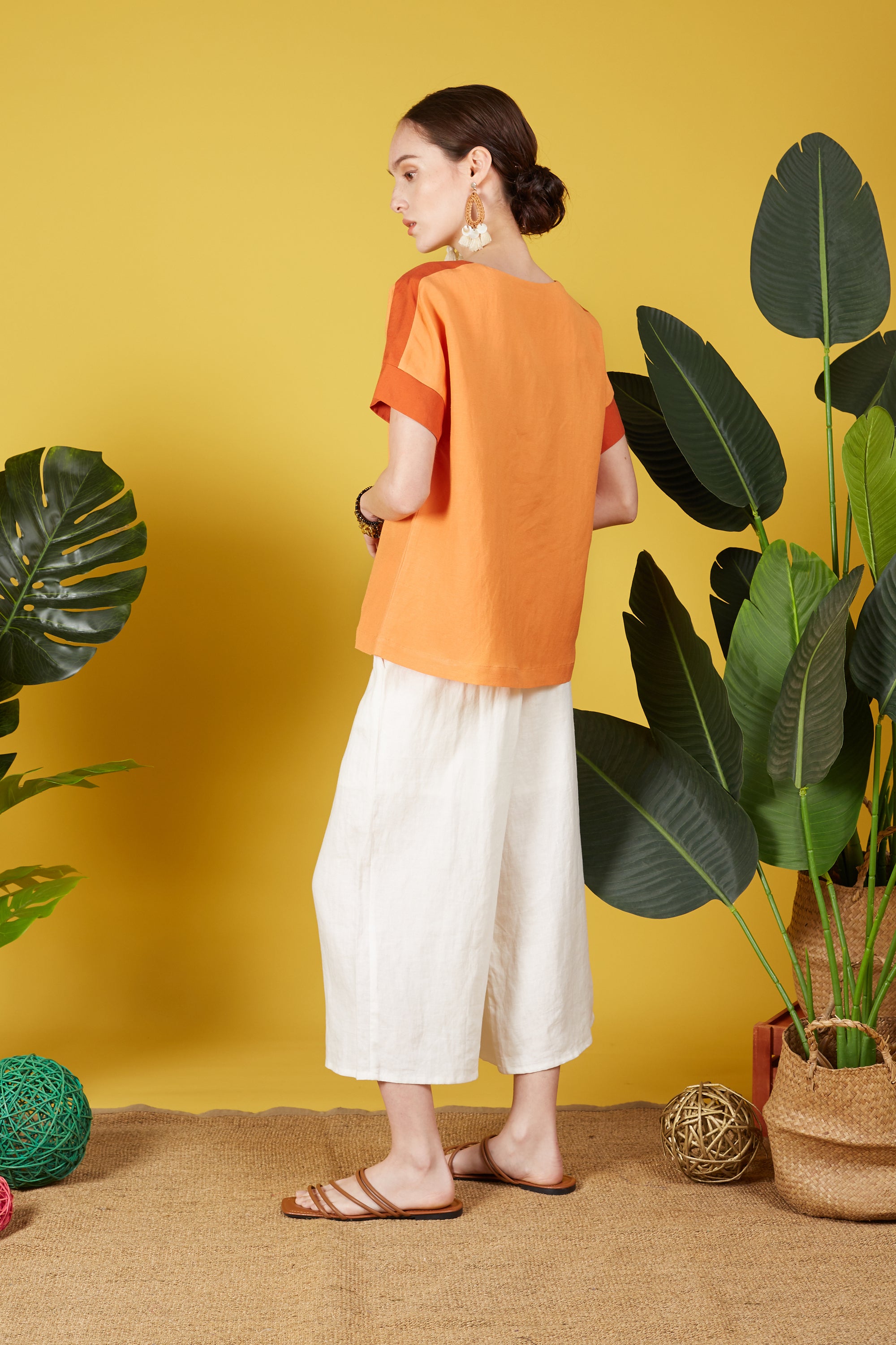 Eliana Boxy Linen Blouse