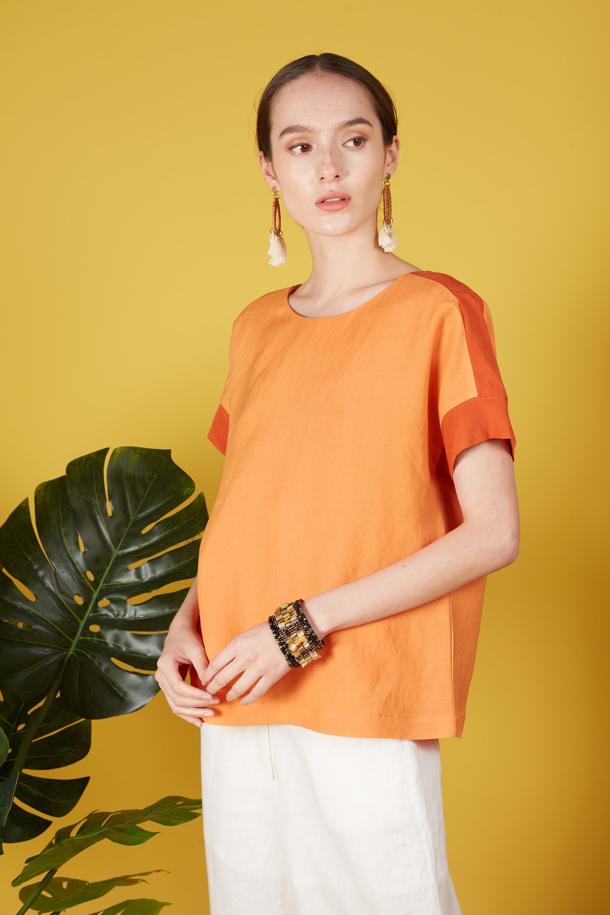 Eliana Boxy Linen Blouse