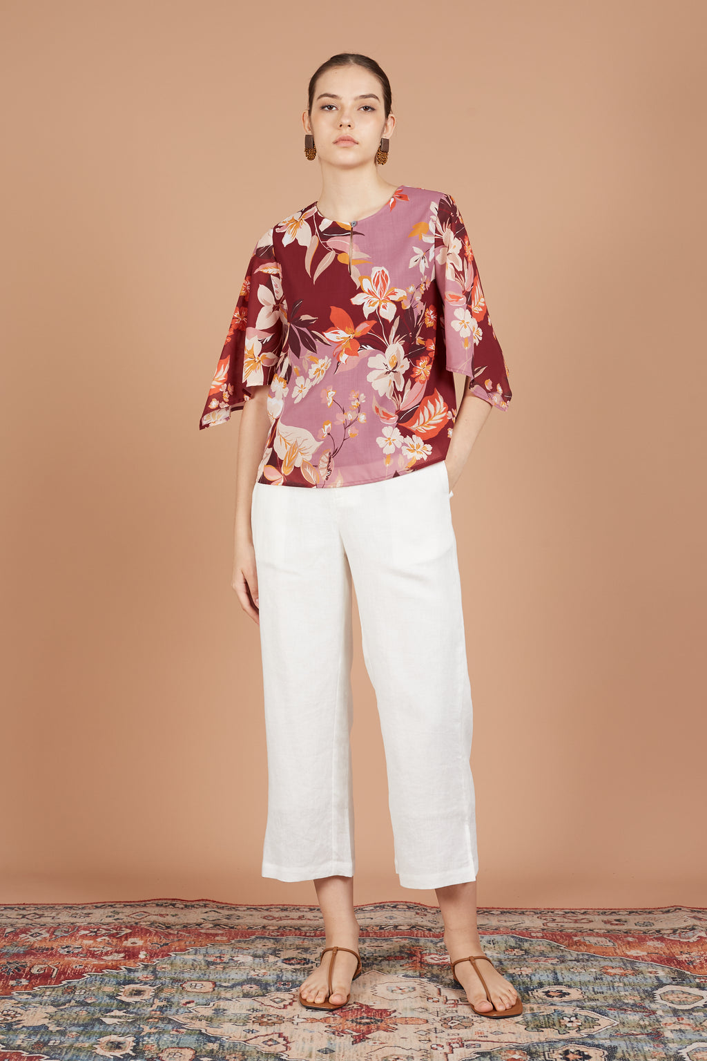 Geishin Printed Oriental Blouse