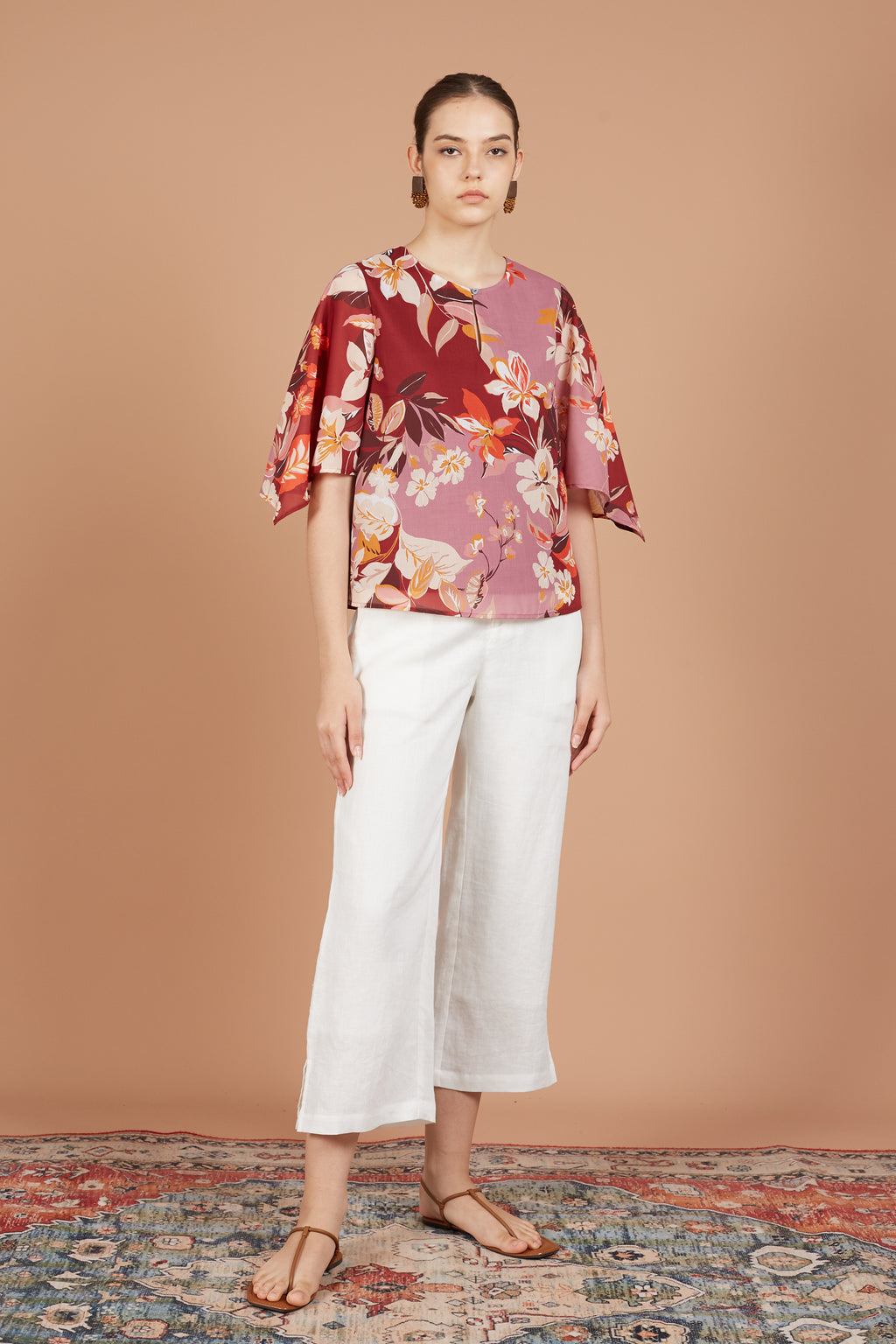 Geishin Printed Oriental Blouse