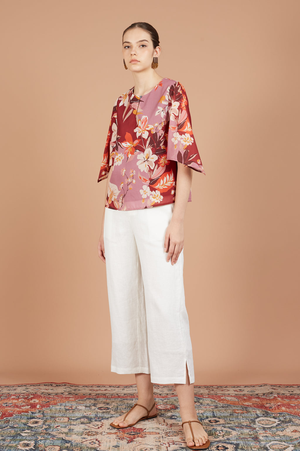 Geishin Printed Oriental Blouse