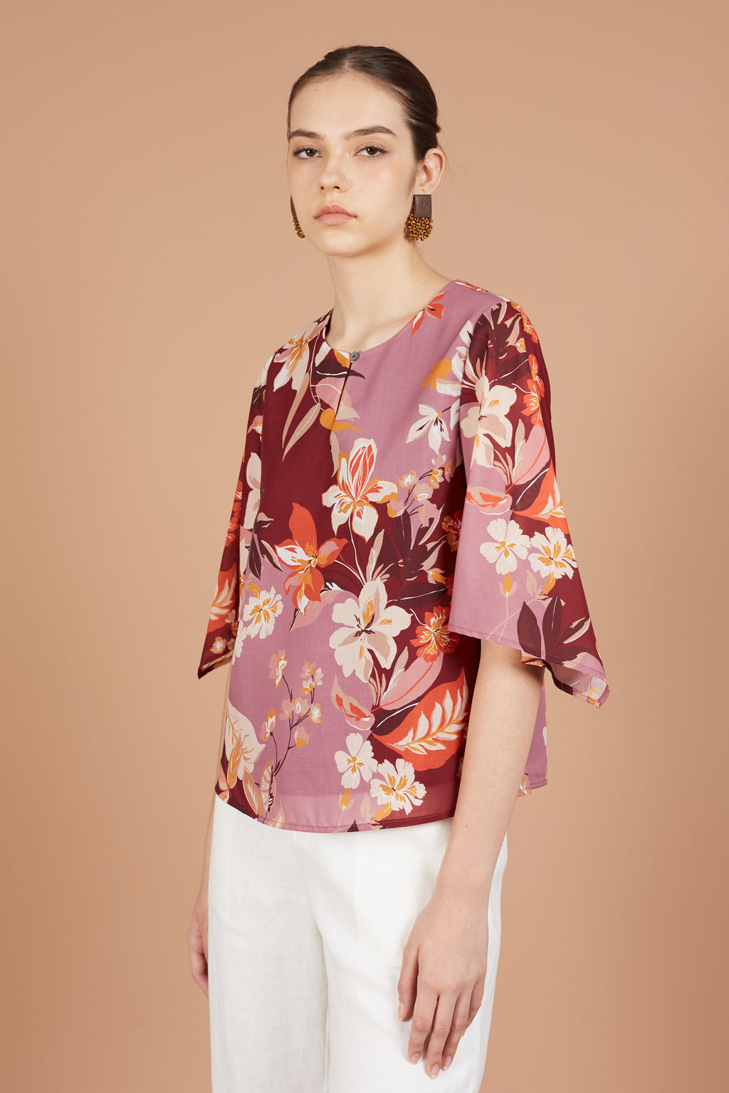 Geishin Printed Oriental Blouse