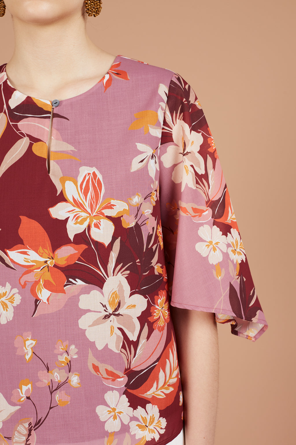 Geishin Printed Oriental Blouse