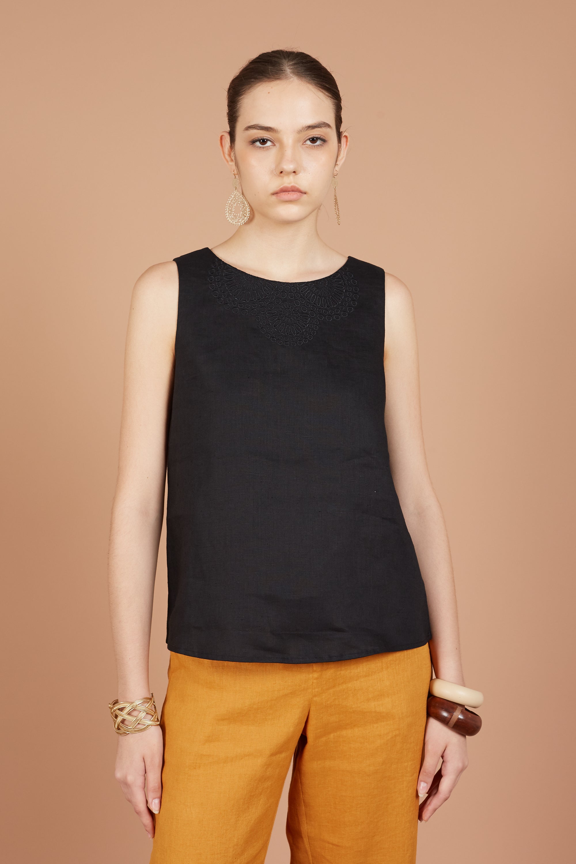 Harsha Overlapping Sleeveless Top