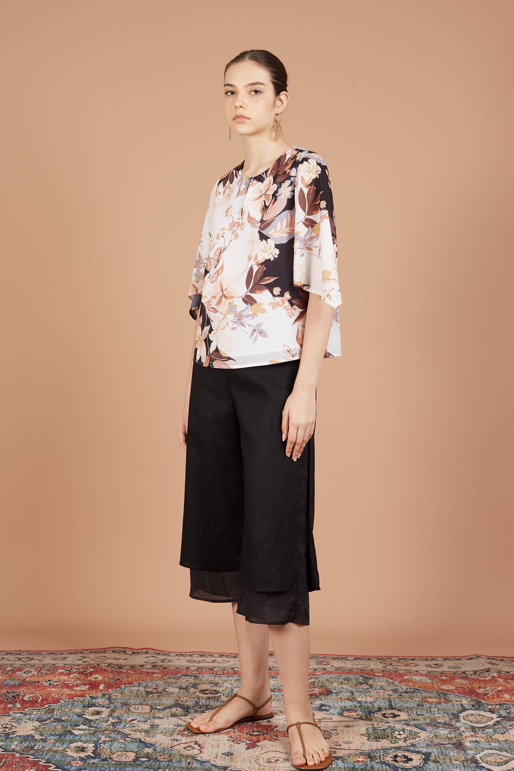 Geishin Printed Oriental Blouse