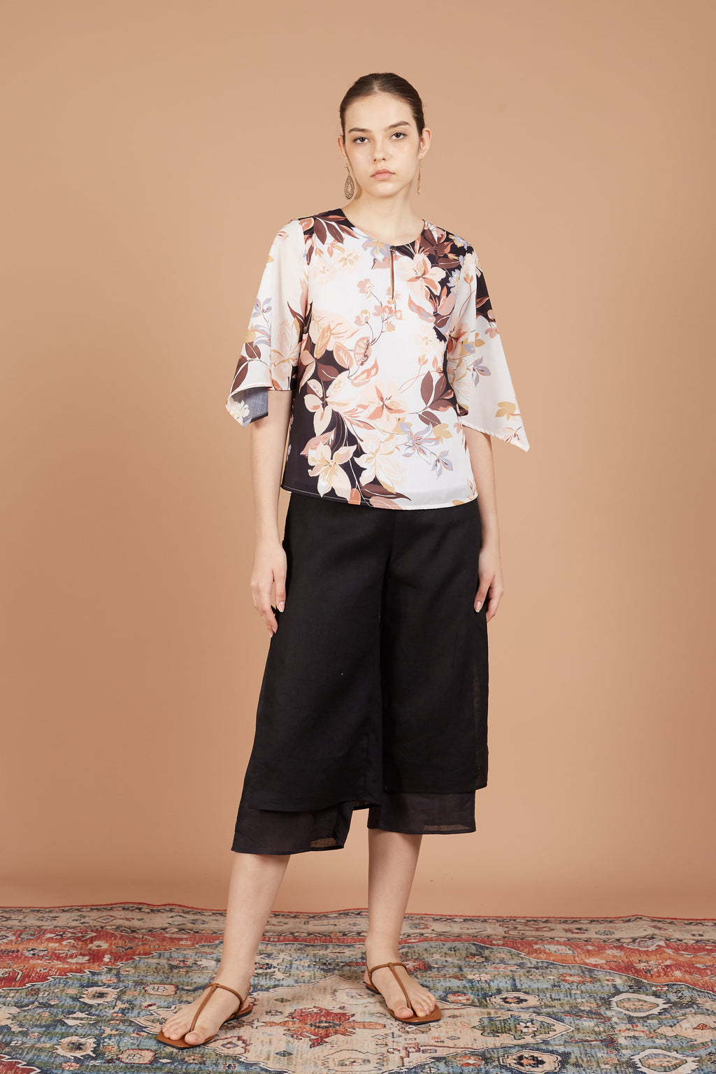 Geishin Printed Oriental Blouse
