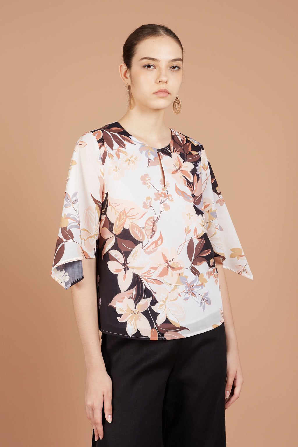 Geishin Printed Oriental Blouse
