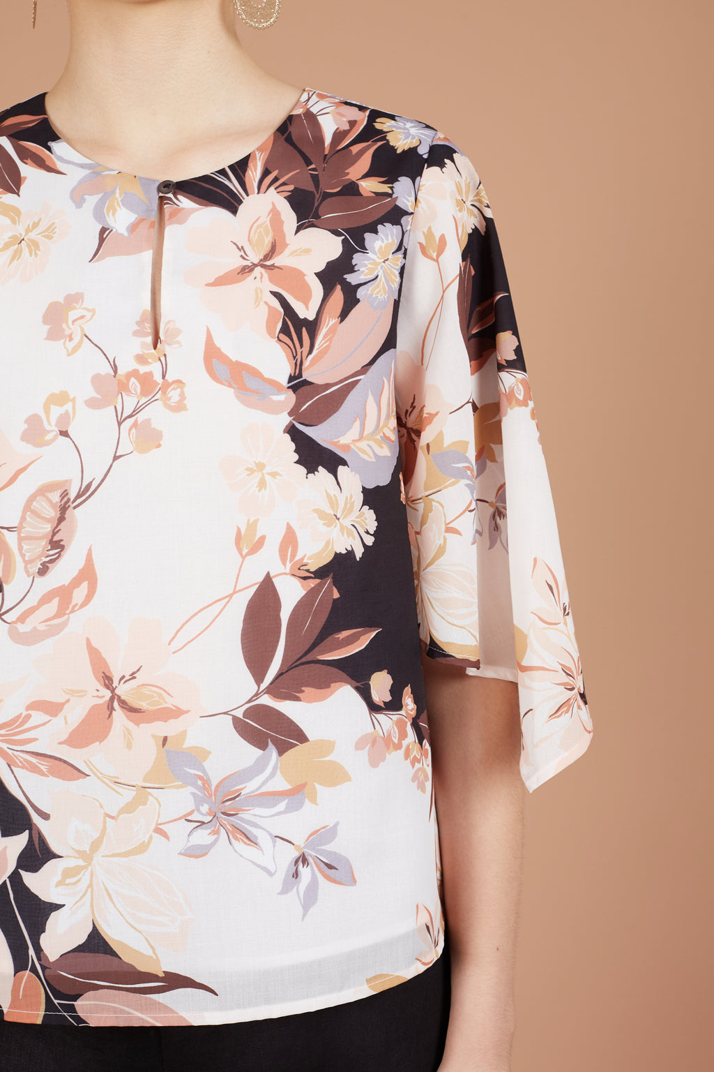 Geishin Printed Oriental Blouse